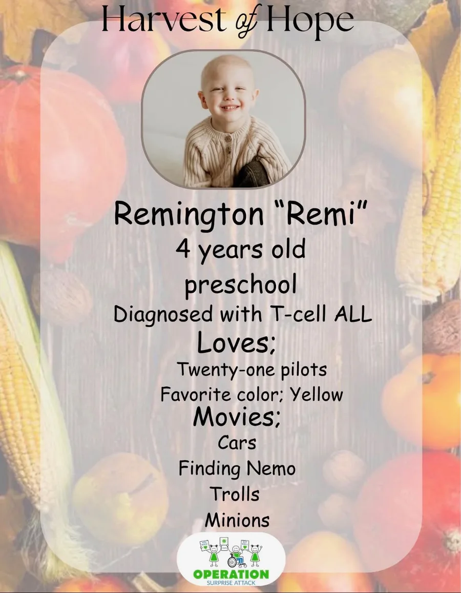 Remi’s Harvest of Hope flyer